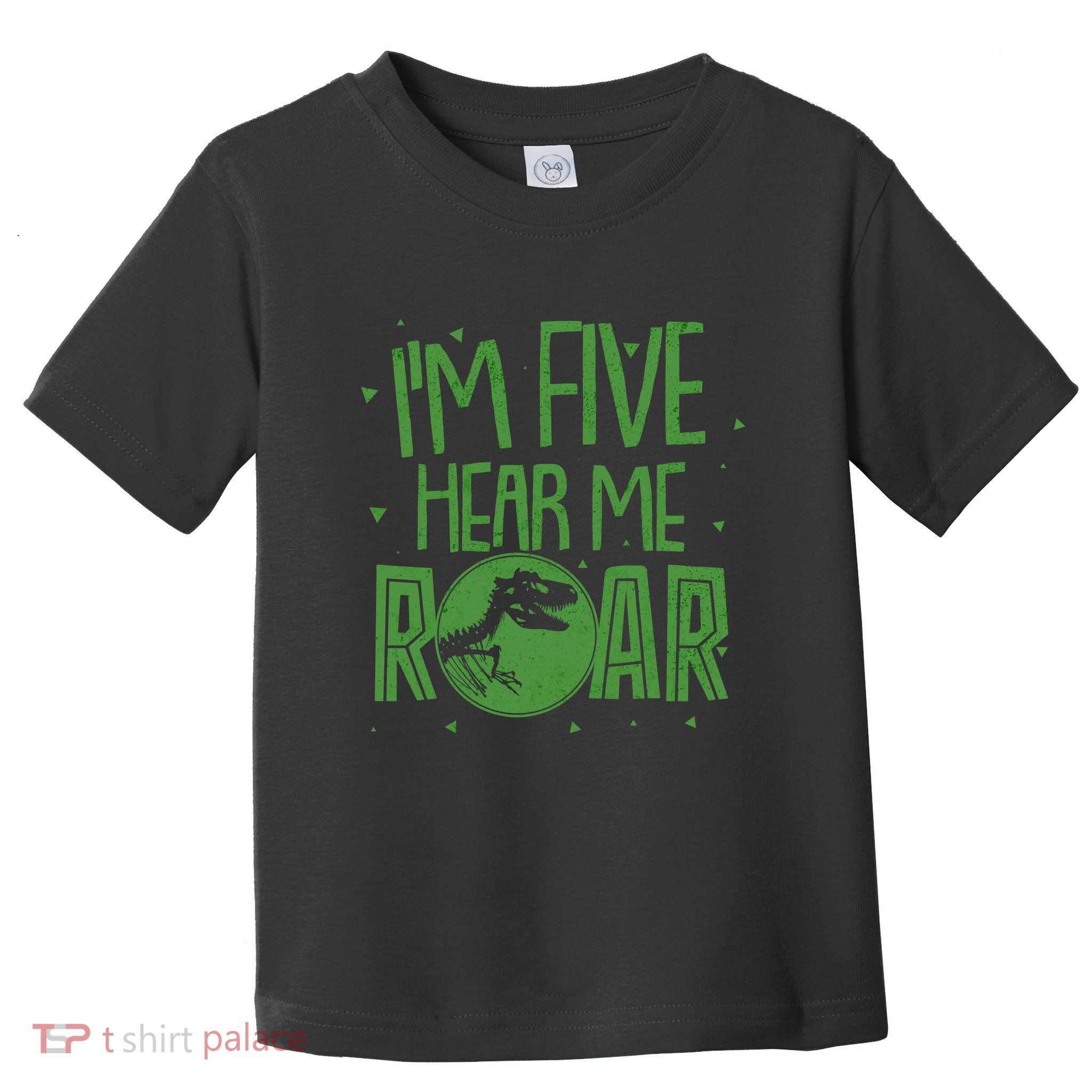 Funny I'm Five Hear Me Roar Birthday Toddler T-Shirt