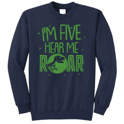 Funny I'm Five Hear Me Roar Birthday Sweatshirt