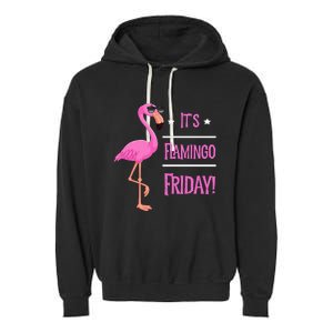 Flamingo It’S Flamingo Friday Birds Wearing Glasses Garment-Dyed Fleece Hoodie