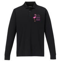 Flamingo It’S Flamingo Friday Birds Wearing Glasses Performance Long Sleeve Polo