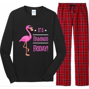 Flamingo It’S Flamingo Friday Birds Wearing Glasses Long Sleeve Pajama Set