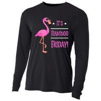 Flamingo It’S Flamingo Friday Birds Wearing Glasses Cooling Performance Long Sleeve Crew