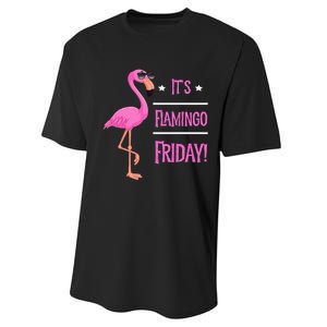 Flamingo It’S Flamingo Friday Birds Wearing Glasses Performance Sprint T-Shirt