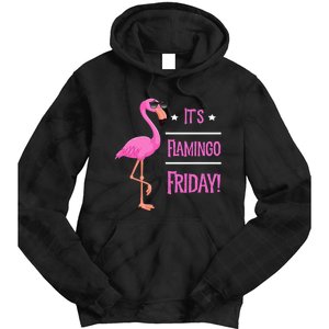 Flamingo It’S Flamingo Friday Birds Wearing Glasses Tie Dye Hoodie