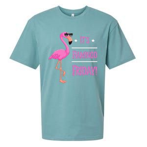 Flamingo It’S Flamingo Friday Birds Wearing Glasses Sueded Cloud Jersey T-Shirt