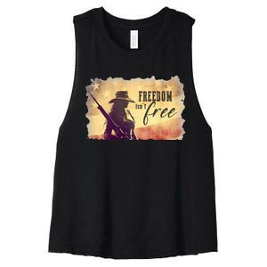 Freedom Isnt Free Women's Racerback Cropped Tank