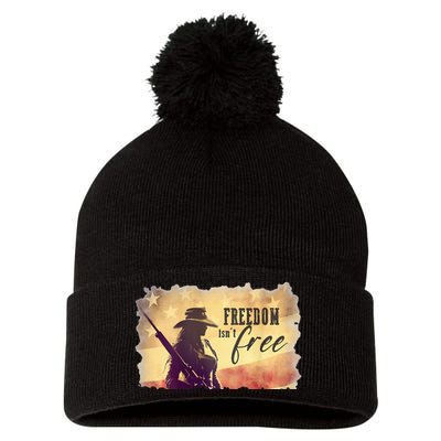 Freedom Isnt Free Pom Pom 12in Knit Beanie