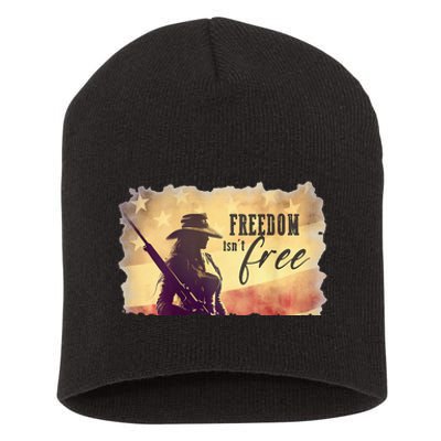 Freedom Isnt Free Short Acrylic Beanie