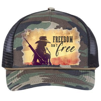 Freedom Isnt Free Retro Rope Trucker Hat Cap