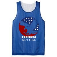 Freedom Isn't Free Patriotic Eagle Gift Mesh Reversible Basketball Jersey Tank