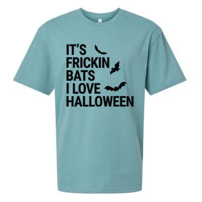 Funny Its Frickin Bats I Love Halloween Spooky Fall Bat Sueded Cloud Jersey T-Shirt