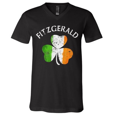 Fitzgerald Irish Family Name V-Neck T-Shirt
