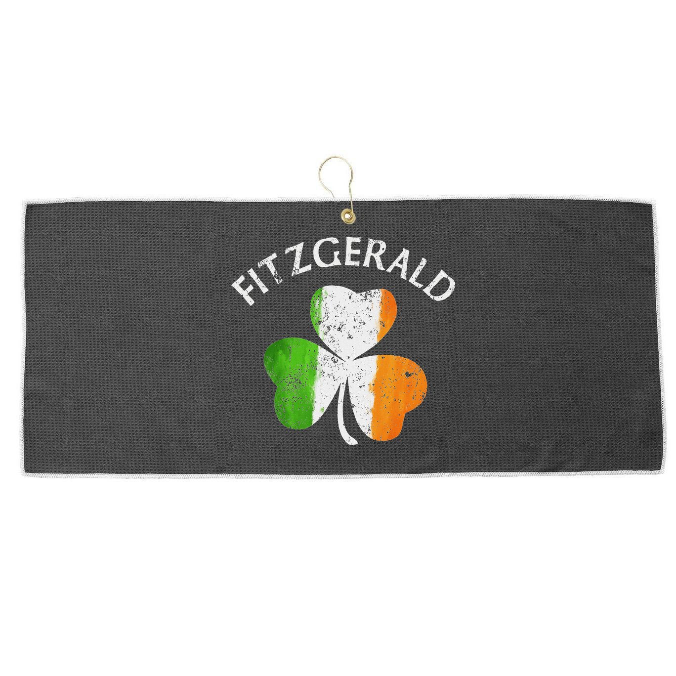 Fitzgerald Irish Family Name Large Microfiber Waffle Golf Towel