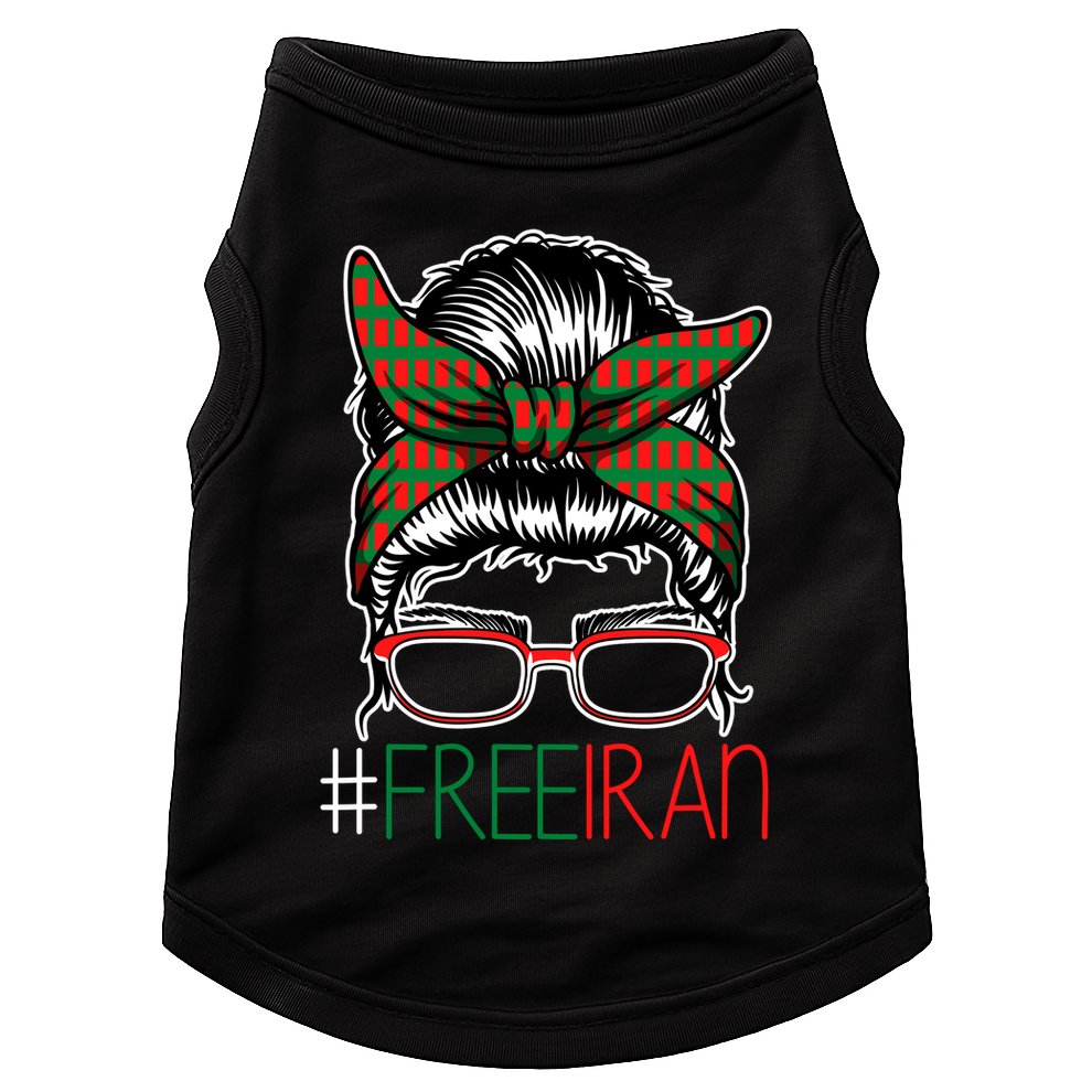 Free Iran Female Bun Women's Rights Doggie Tank