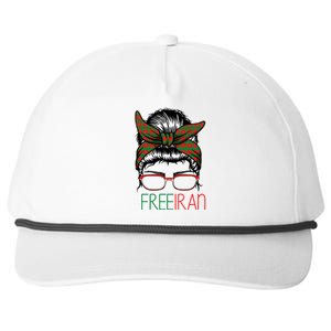 Free Iran Female Bun Women's Rights Snapback Five-Panel Rope Hat