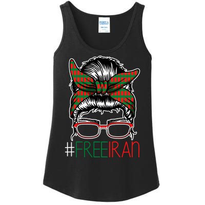 Free Iran Female Bun Women's Rights Ladies Essential Tank