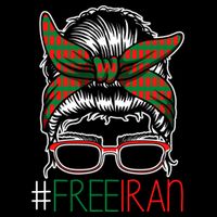 Free Iran Female Bun Women's Rights Flatbill Hat