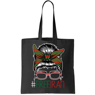 Free Iran Female Bun Women's Rights Tote Bag