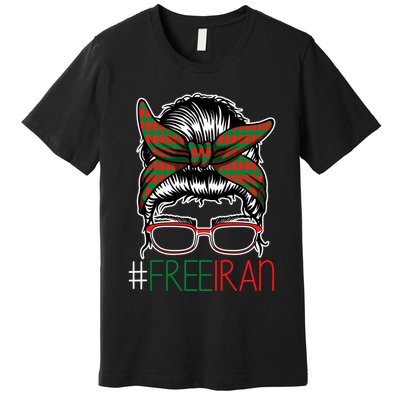 Free Iran Female Bun Women's Rights Premium T-Shirt
