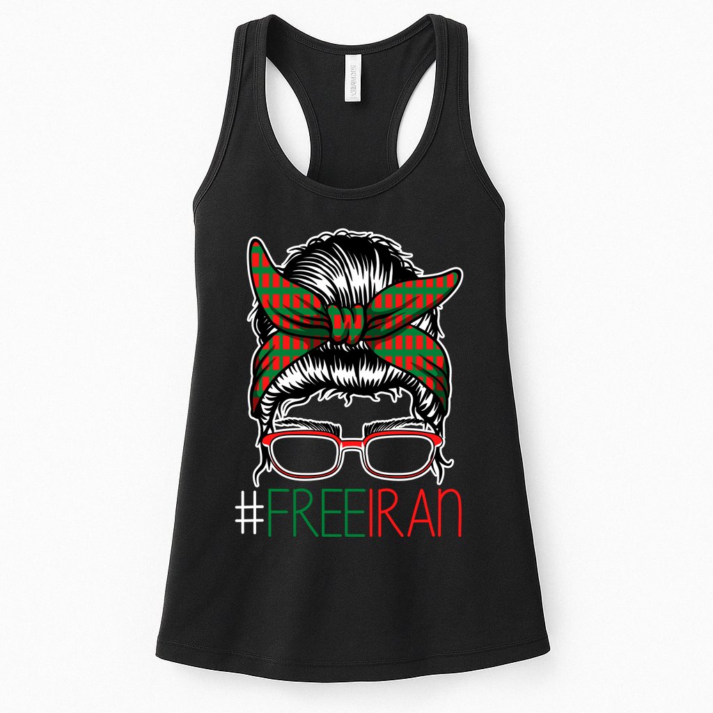 Free Iran Female Bun Women's Rights Womens Tank Top