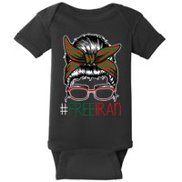 Free Iran Female Bun Women's Rights Baby Bodysuit