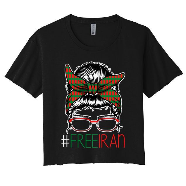 Free Iran Female Bun Women's Rights Crop Top