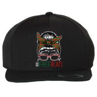 Free Iran Female Bun Women's Rights Wool Snapback Cap