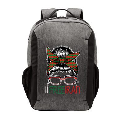 Free Iran Female Bun Women's Rights Vector Backpack