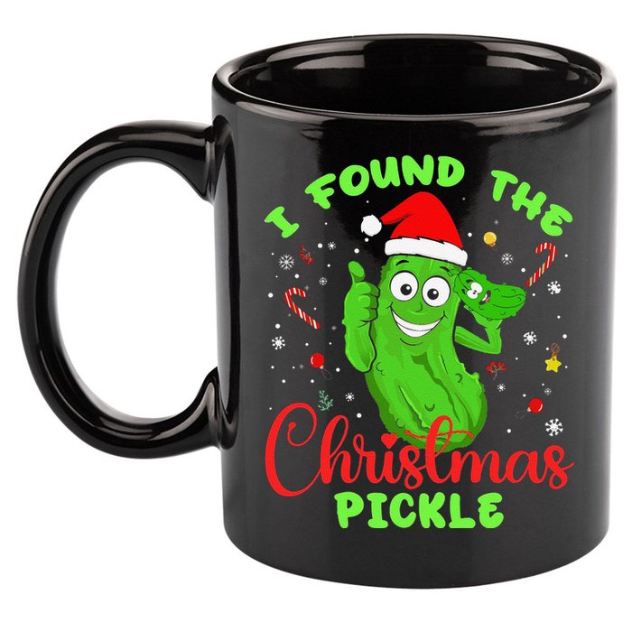Funny I Found The Christmas Pickle Funny Xmas Party Gift 11oz C Handle Ceramic Mug