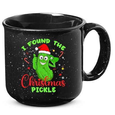 Funny I Found The Christmas Pickle Funny Xmas Party Gift 15oz Campfire Ceramic Mug