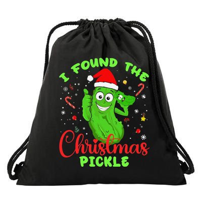 Funny I Found The Christmas Pickle Funny Xmas Party Gift Drawstring Bag