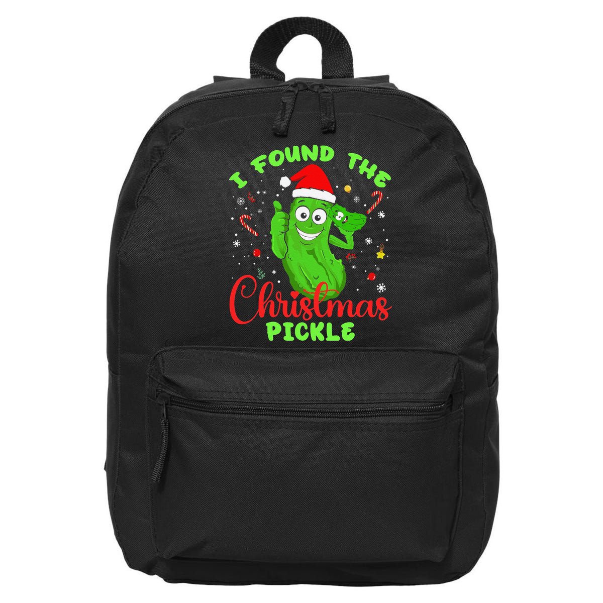 Funny I Found The Christmas Pickle Funny Xmas Party Gift 16 in Basic Backpack