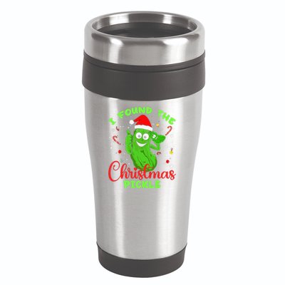 Funny I Found The Christmas Pickle Funny Xmas Party Gift 16oz Travel Tumbler