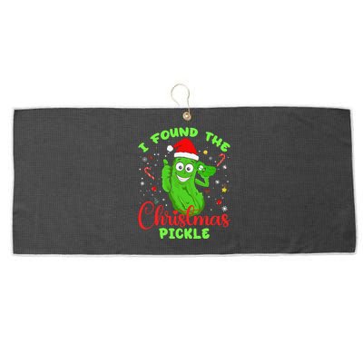 Funny I Found The Christmas Pickle Funny Xmas Party Gift Large Microfiber Waffle Golf Towel