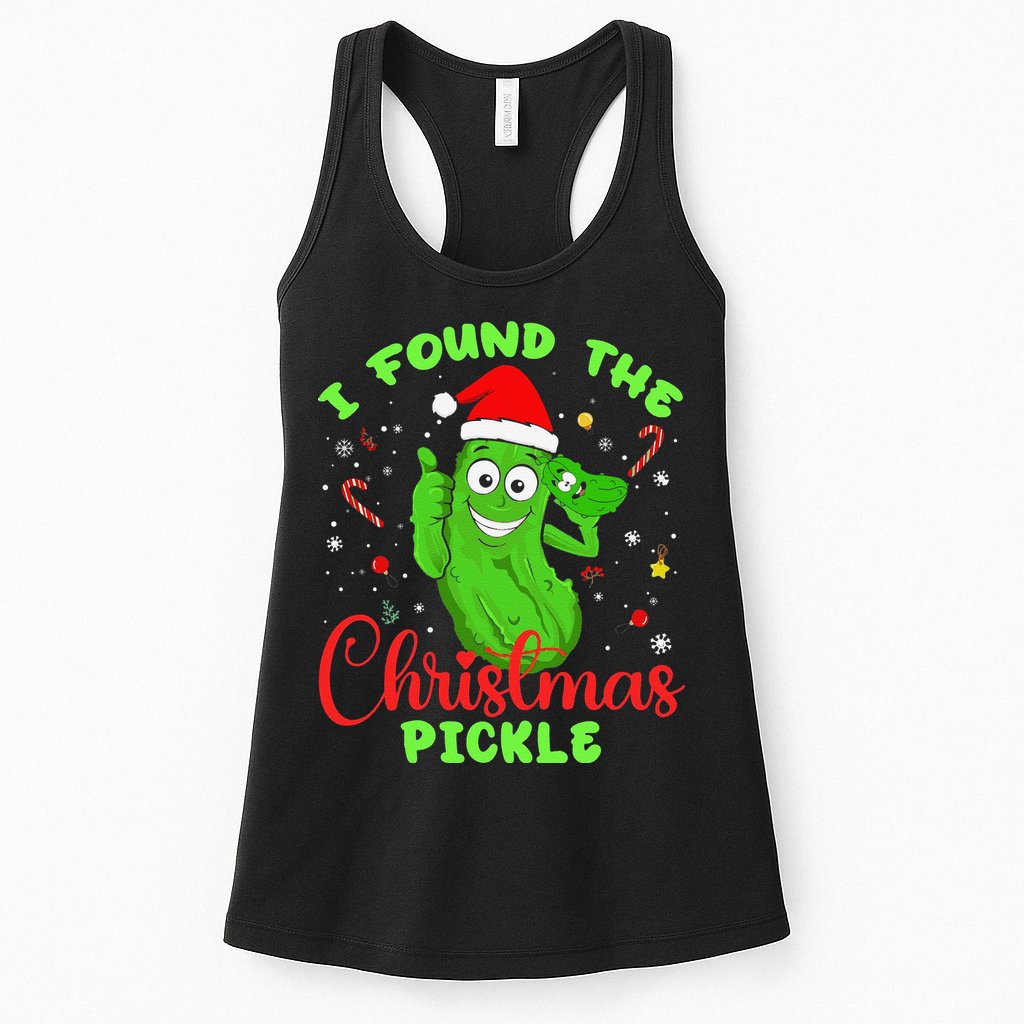 Funny I Found The Christmas Pickle Funny Xmas Party Gift Womens Tank Top
