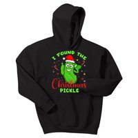 Funny I Found The Christmas Pickle Funny Xmas Party Gift Kids Hoodie