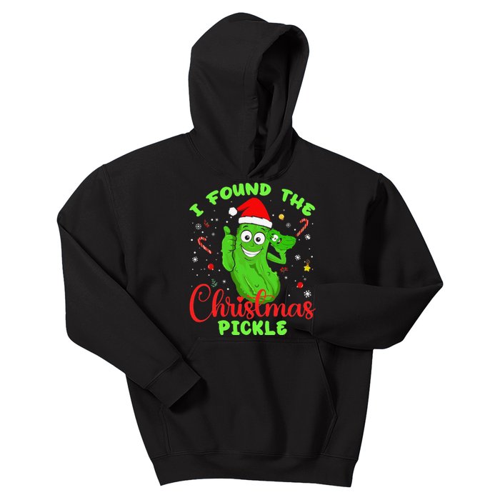 Funny I Found The Christmas Pickle Funny Xmas Party Gift Kids Hoodie