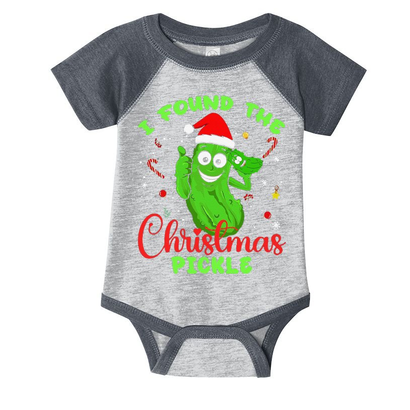 Funny I Found The Christmas Pickle Funny Xmas Party Gift Infant Baby Jersey Bodysuit
