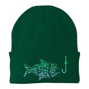 Fishing Icon For Fisherman Fish Hook Fishing Knit Cap Winter Beanie