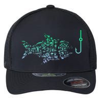 Fishing Icon For Fisherman Fish Hook Fishing Flexfit Unipanel Trucker Cap