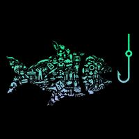 Fishing Icon For Fisherman Fish Hook Fishing Button