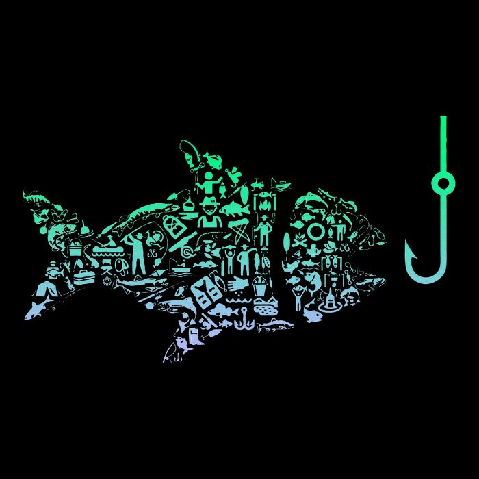 Fishing Icon For Fisherman Fish Hook Fishing Button