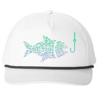 Fishing Icon For Fisherman Fish Hook Fishing Snapback Five-Panel Rope Hat