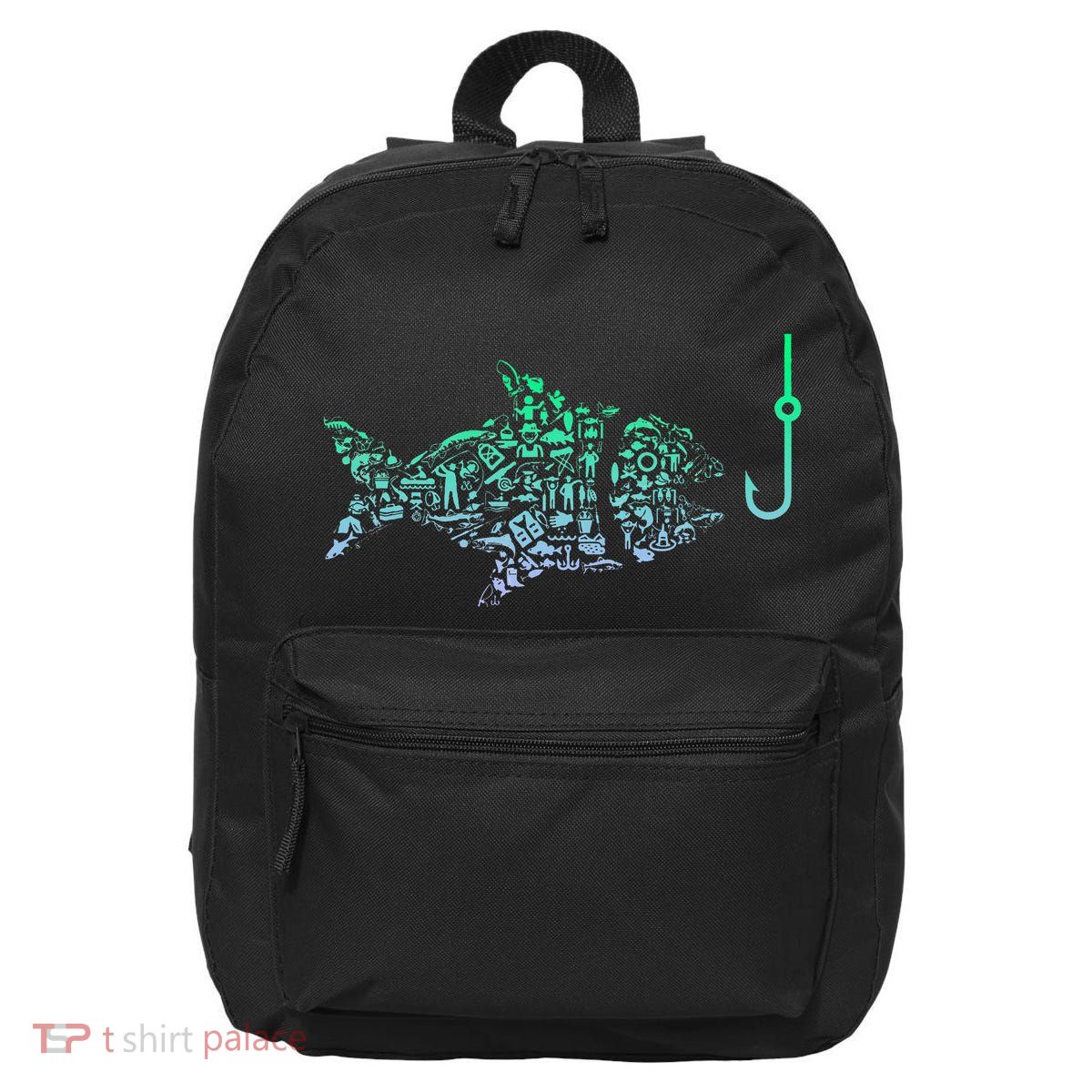 Fishing Icon For Fisherman Fish Hook Fishing 16 in Basic Backpack