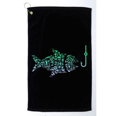 Fishing Icon For Fisherman Fish Hook Fishing Golf Towel