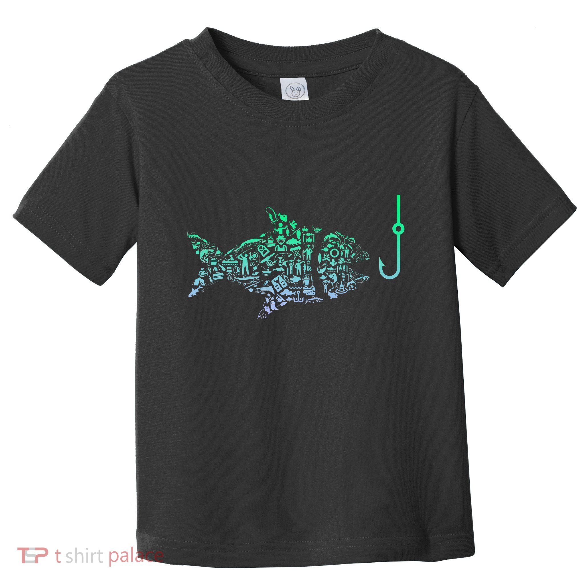 Fishing Icon For Fisherman Fish Hook Fishing Toddler T-Shirt