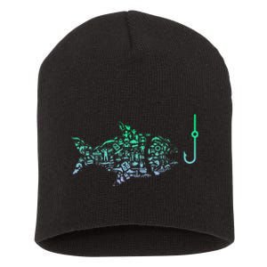 Fishing Icon For Fisherman Fish Hook Fishing Short Acrylic Beanie