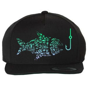 Fishing Icon For Fisherman Fish Hook Fishing Wool Snapback Cap