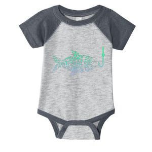 Fishing Icon For Fisherman Fish Hook Fishing Infant Baby Jersey Bodysuit