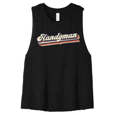 Funny I Fix Things & Handyman Women's Racerback Cropped Tank